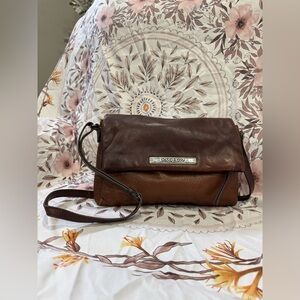 Brighton Two-Tone Brown Crossbody Bag